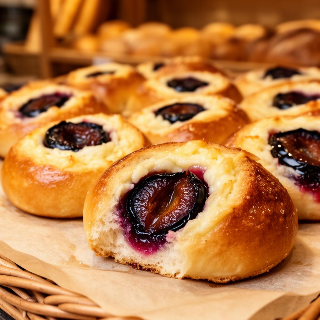 Drożdżówki ze śliwką